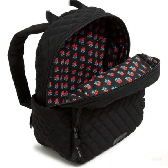 Vera Bradley Essential Compact Backpack in Microfiber Classic Black NWT - Picture 2 of 9